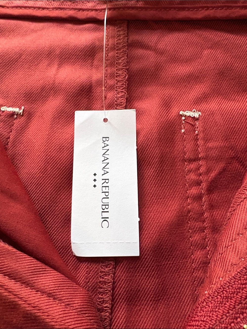 Banana Republic Factort Brick Red Wide Leg Pants Size 12 Tall - Picture 10 of 11